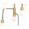 Z-Lite Neutra 7 Light Chandelier, Matte Black + Foundry Brass & Opal 621-7MB-FB - alternate 2